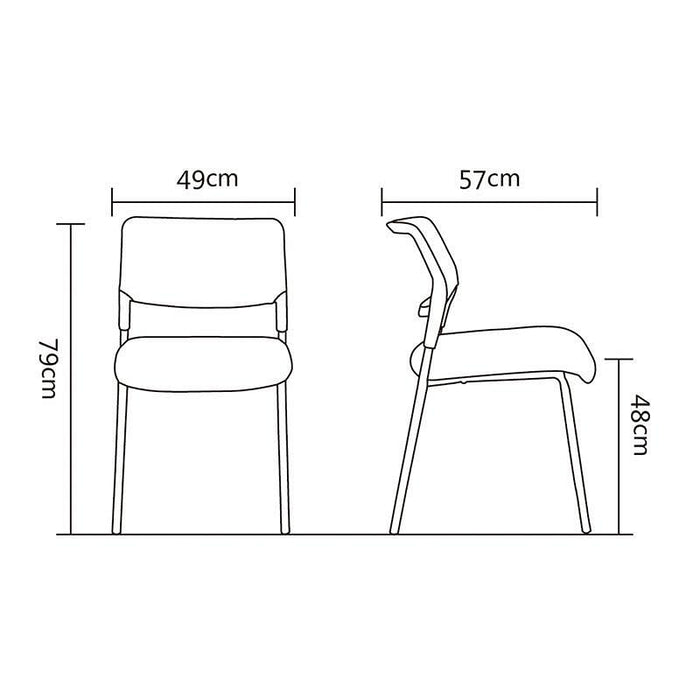 RFG Visitor's chair Evo 4L M, blue, 5 pieces in a set