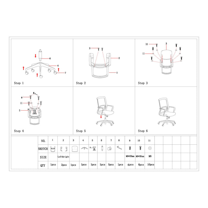 RFG Work chair Smart W, damask and mesh, blue seat, gray back