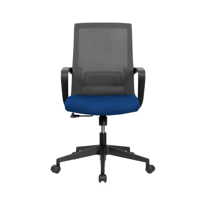 RFG Work chair Smart W, damask and mesh, blue seat, gray back
