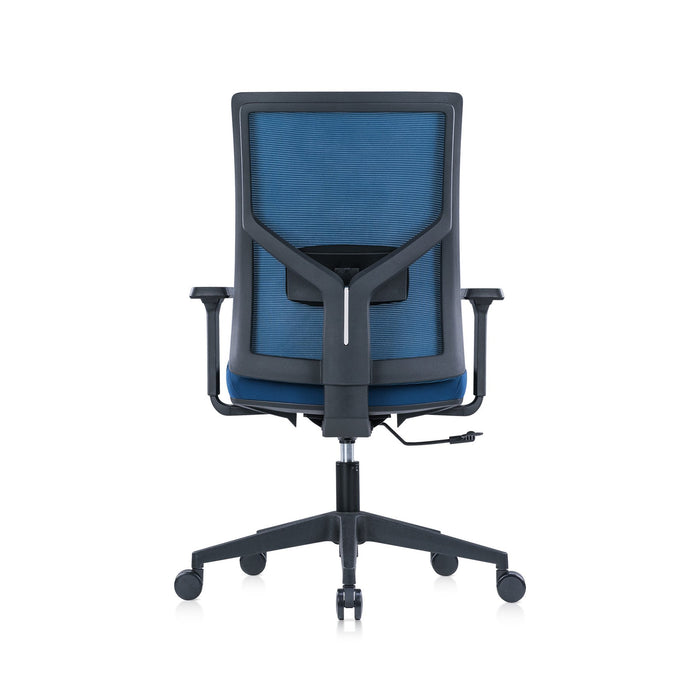 RFG Ergonomic chair Snow Black W, dark blue seat, dark blue backrest