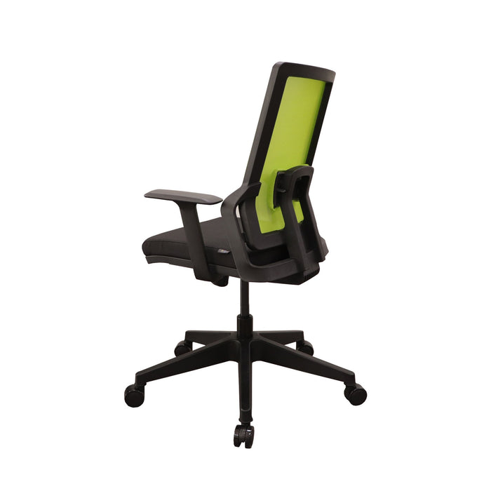 RFG Task chair Trento 02 W, black seat, green backrest