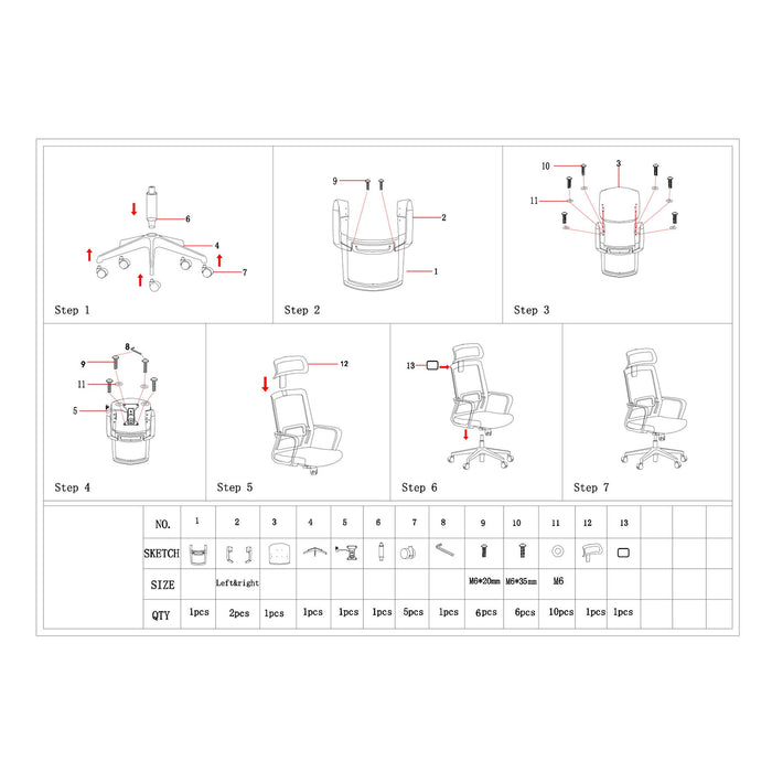 RFG Executive chair Smart HB, damask and mesh, dark gray seat, gray back