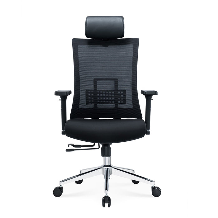 RFG Ergonomic chair Luxe HB Chrome, black seat, black back