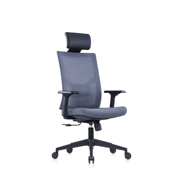 RFG Ergonomic chair Snow Black HB, light gray seat, light gray backrest