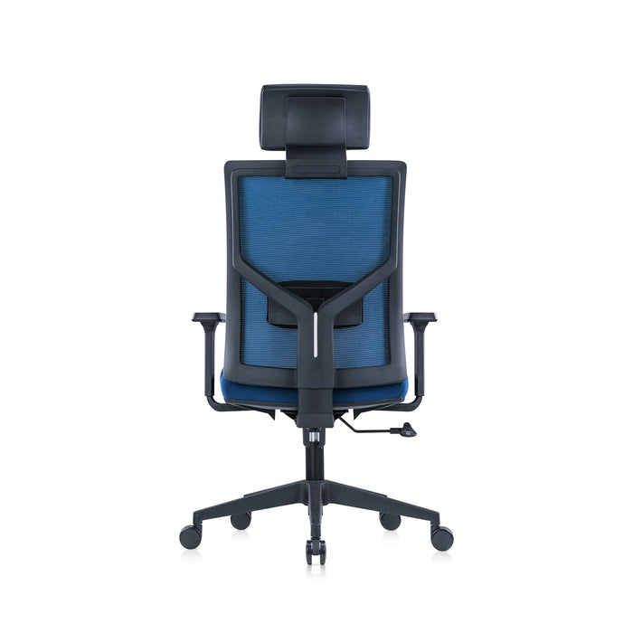 RFG Ergonomic chair Snow Black HB, dark blue seat, dark blue backrest