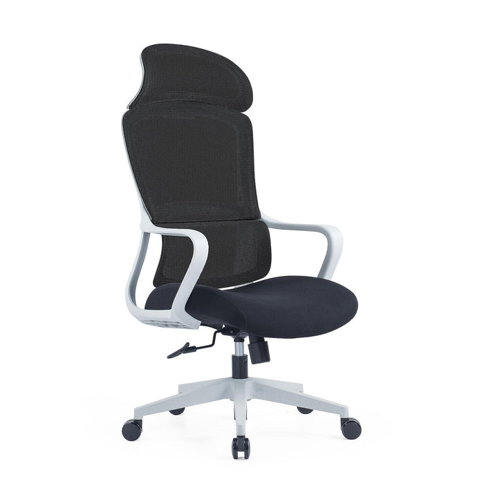 RFG Director's chair Best HB Gray, damask and mesh, black seat, black back