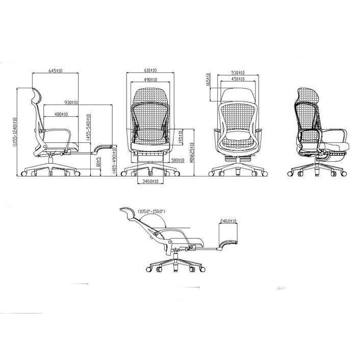 RFG Executive chair Enjoy HB, black seat, green back