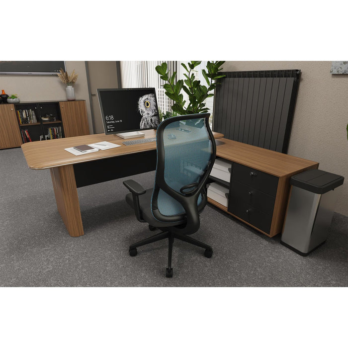RFG Ergonomic chair STAR HB, black seat, blue backrest