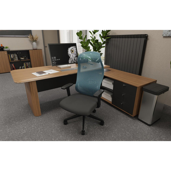 RFG Ergonomic chair STAR HB, black seat, blue backrest