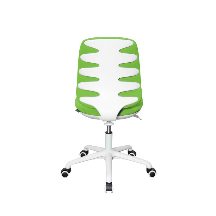 RFG Children's chair Lucky White, damask, green seat, green backrest