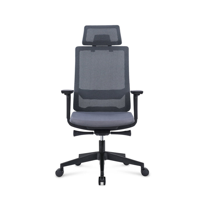 RFG Meteor X Black HB ergonomic chair, gray seat, gray back