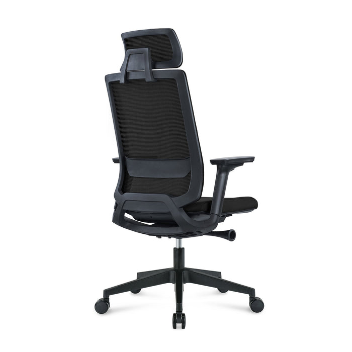 RFG Meteor X Black HB ergonomic chair, black seat, black back