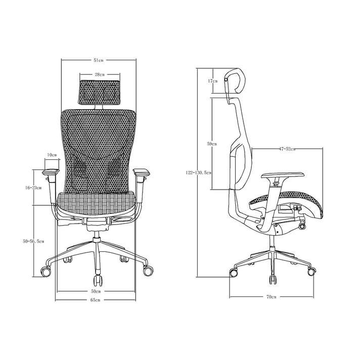 RFG Ergonomic chair TECH@PRO, black seat, red backrest