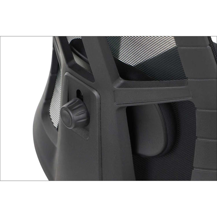 RFG Artur HB ergonomic chair, dark gray seat, black backrest
