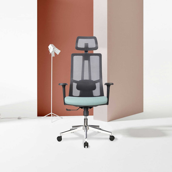 RFG Artur HB ergonomic chair, dark gray seat, black backrest