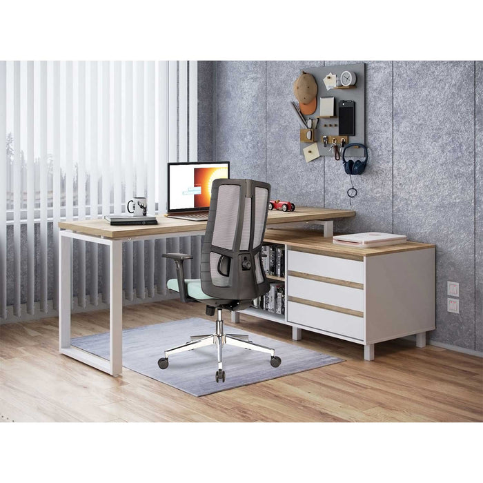 RFG Artur HB ergonomic chair, dark gray seat, black backrest