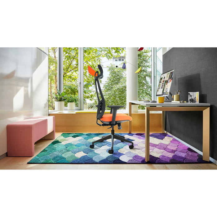 RFG Artur HB ergonomic chair, dark gray seat, black backrest