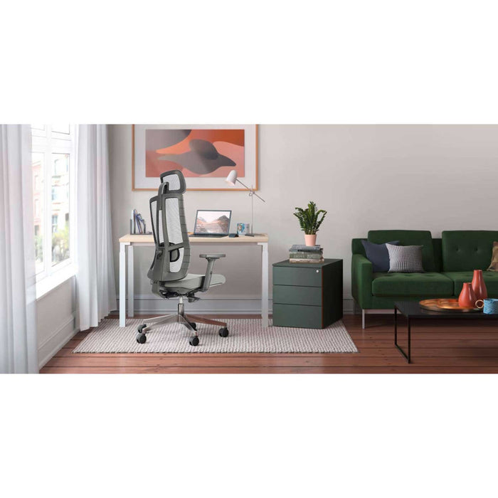 RFG Artur HB ergonomic chair, dark gray seat, black backrest