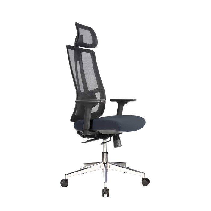 RFG Artur HB ergonomic chair, dark gray seat, black backrest