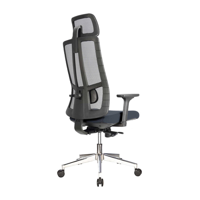 RFG Artur HB ergonomic chair, dark gray seat, black backrest
