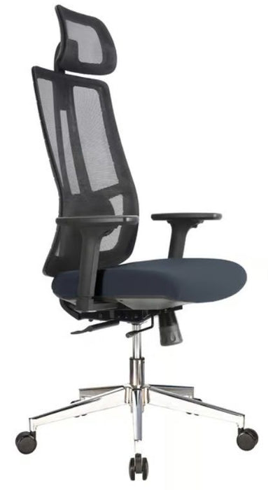 RFG Artur HB ergonomic chair, dark gray seat, black backrest