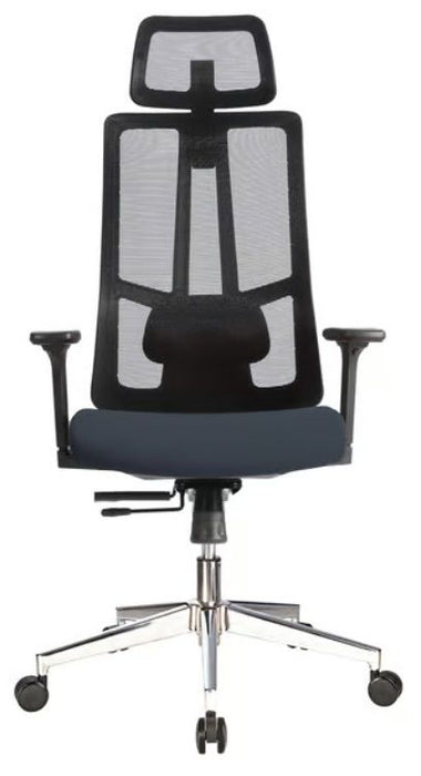 RFG Artur HB ergonomic chair, dark gray seat, black backrest