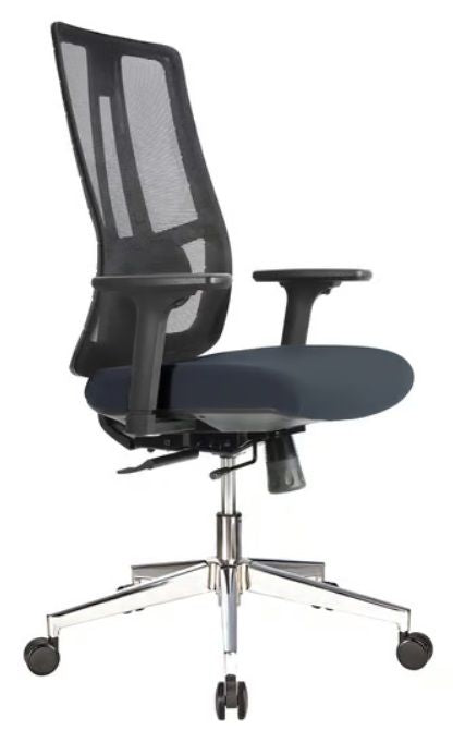 RFG Artur W ergonomic chair, dark gray seat, black backrest