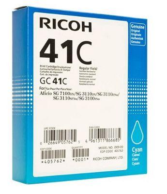 Ink gel RICOH GC41C, 2200 copies Cyan