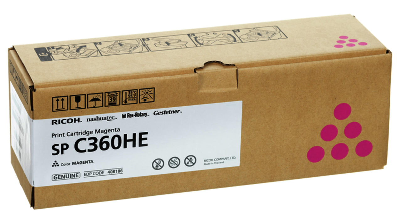 Toner cartridge Ricoh SPC360HE, 5000 copies, Magenta