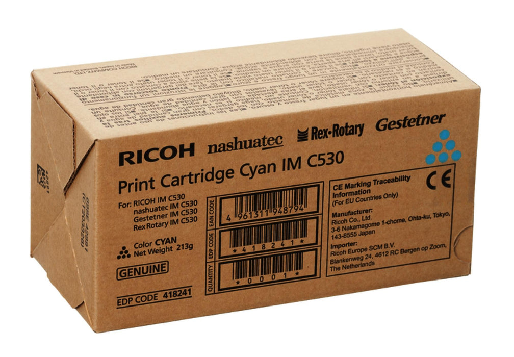 Toner cartridge RICOH IM C530, 18000 copies, Cyan