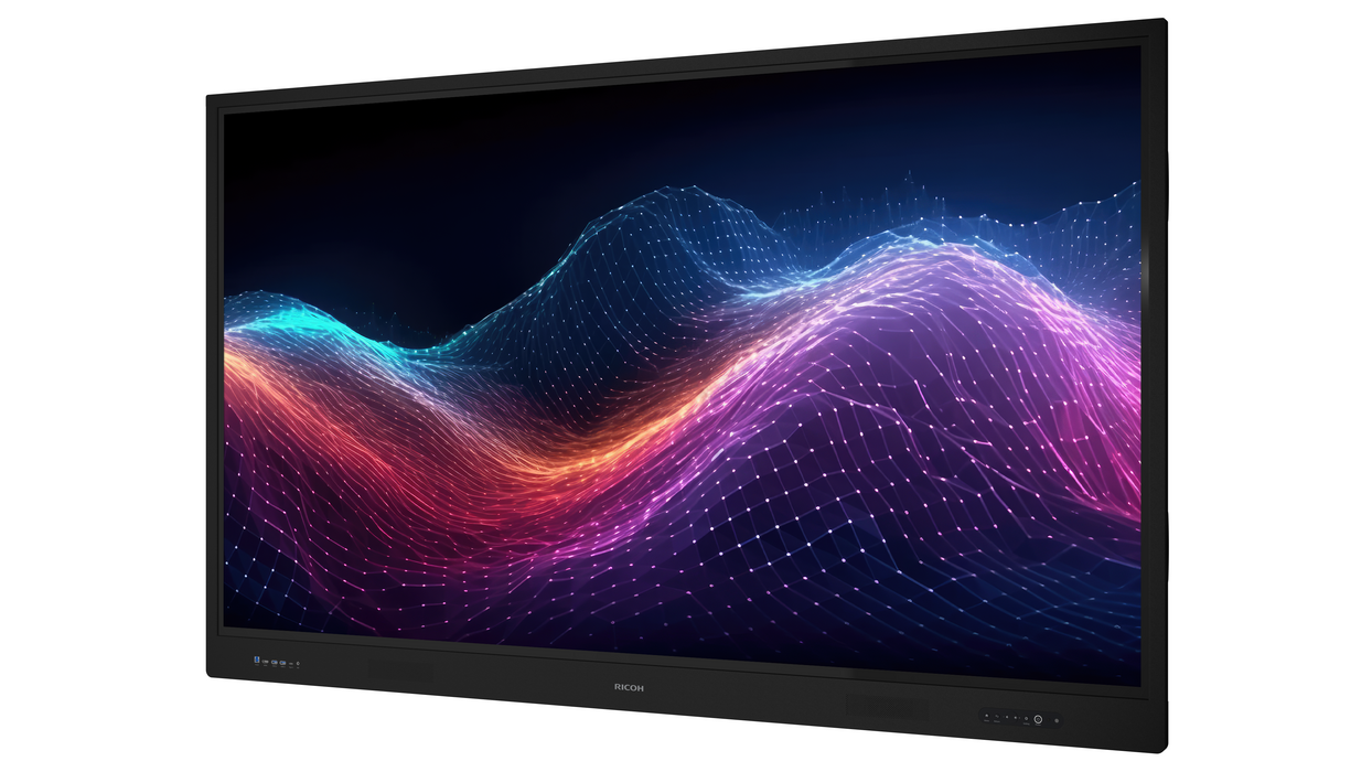 Interactive display RICOH A8610, 86", 3840 x 2160, HDMI, DP, Android 13, USB, Multi-touch, Black