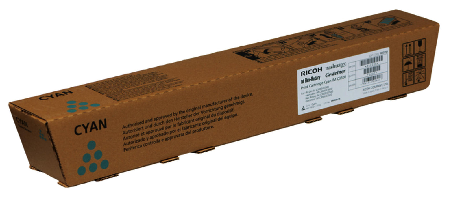 Toner cartridge Ricoh C3000/C350, 19000 copies, IM C3500, IM C3000, Cyan