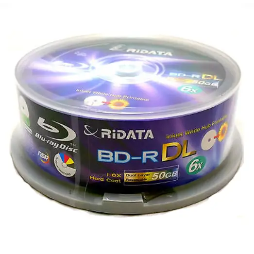 RiDATA BD-R 50Gb 4X (Printable) - 15 pcs. in a spindle - CD/DVD<<<Оптични носители<<<MediaTrade