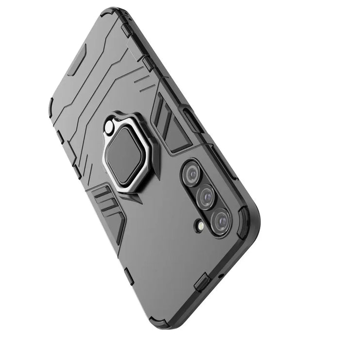 Ring Armor case for Samsung Galaxy A24 4G armored cover magnetic holder ring black - Cell phone cases