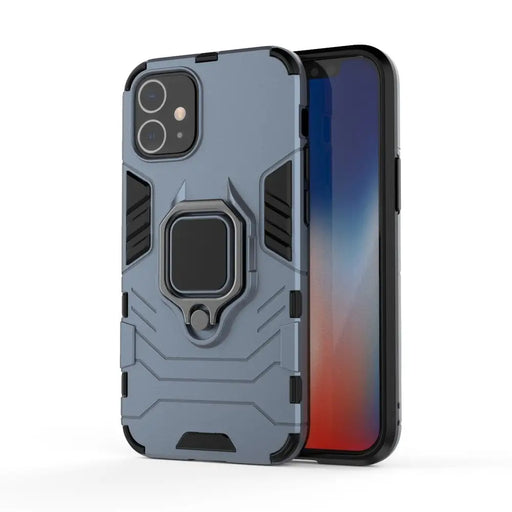 Ring Armor Case Kickstand Tough Rugged Cover for iPhone 12 mini blue - Cell phone cases and covers<<<HurtelXML