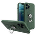 Ring Case silicone case with finger grip and stand for iPhone 12 mini dark green - Cell phone cases