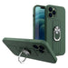 Ring Case silicone case with finger grip and stand for Samsung Galaxy S21 Ultra 5G dark green - Cell phone cases