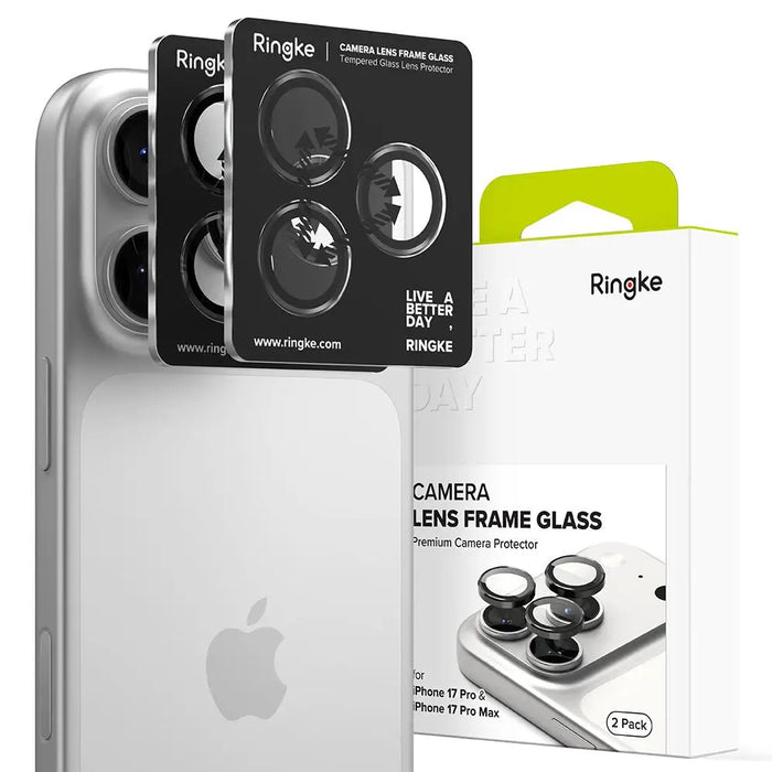 Ringke Camera Frame Protector 2-pack for iPhone 17 Pro / 17 Pro Max - Black - Cell phone tempered glass<<<HurtelXML