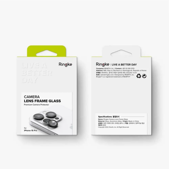 Ringke Camera Frame Protector for iPhone 15 Pro - Black - Cell phone tempered glass<<<HurtelXML