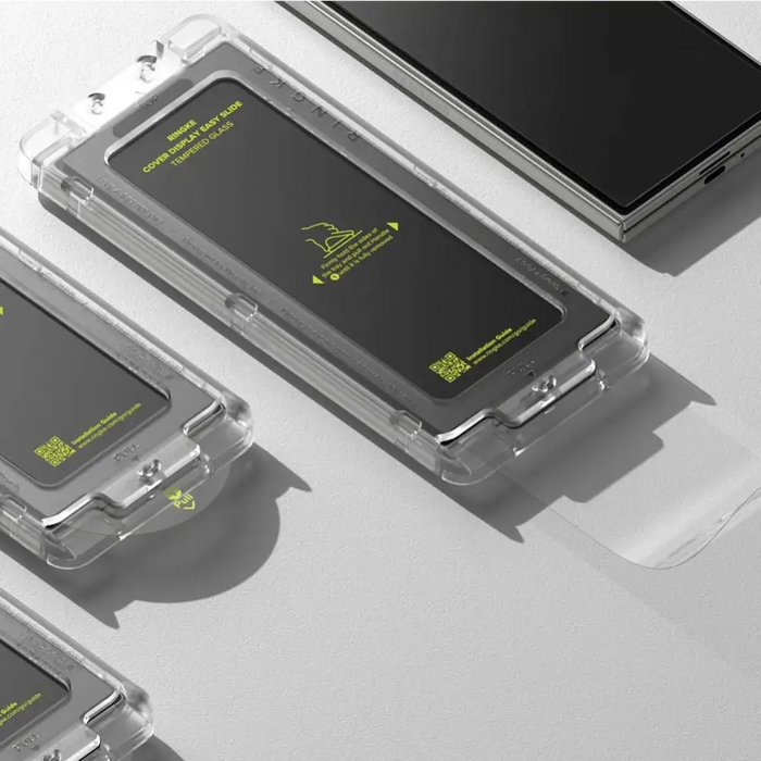 Ringke Cover Display Easy Slide Tempered Glass 2-pack for Samsung Galaxy Z Fold 7 - Transparent - Cell phone tempered