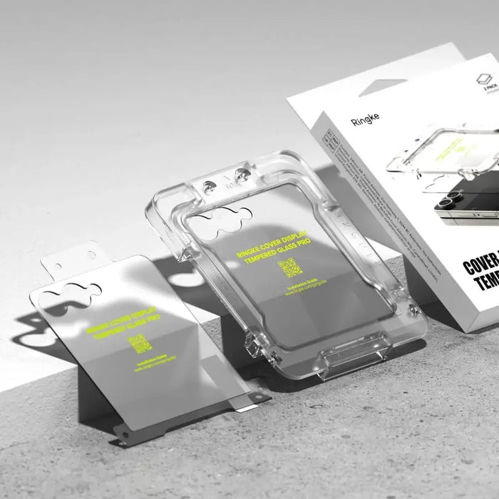 Ringke Cover Display Easy Slide Tempered Glass 2-pack for Samsung Galaxy Z Flip 7 - Transparent - Cell phone tempered