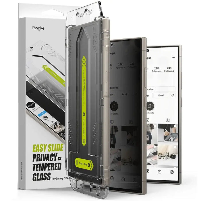 Ringke Easy Slide 2-pack Privacy Glass for Samsung Galaxy S24 Ultra - Cell phone tempered glass<<<HurtelXML