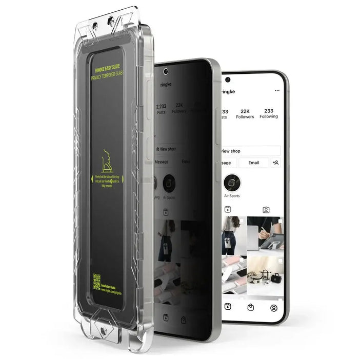 Ringke Easy Slide 2-pack Privacy Glass for Samsung Galaxy S25 - Cell phone tempered glass<<<HurtelXML