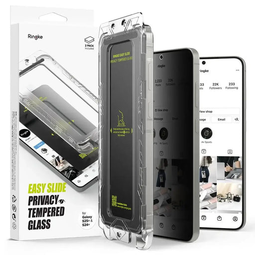 Ringke Easy Slide 2-pack Privacy Glass for Samsung Galaxy S25+ - Cell phone tempered glass<<<HurtelXML