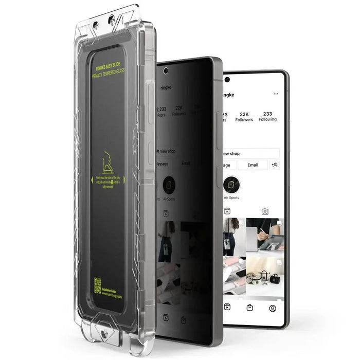 Ringke Easy Slide 2-pack Privacy Glass for Samsung Galaxy S25 Ultra - Cell phone tempered glass<<<HurtelXML