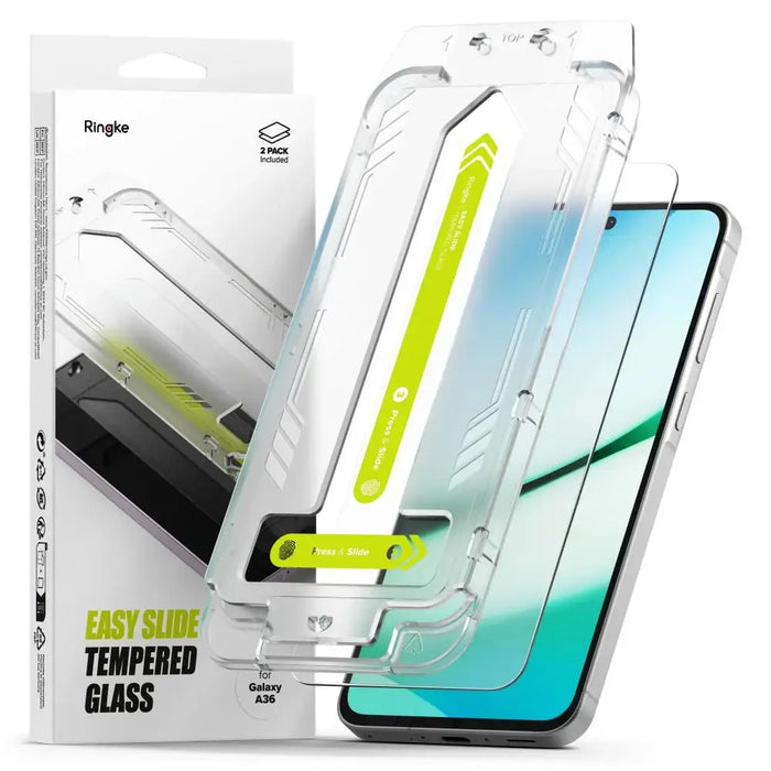 Ringke Easy Slide 2-pack tempered glass for Samsung Galaxy A36 5G - transparent - Cell phone tempered glass<<<HurtelXML
