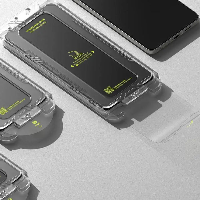 Ringke Easy Slide 2-pack tempered glass for Samsung Galaxy S25 Edge - transparent - Cell phone tempered
