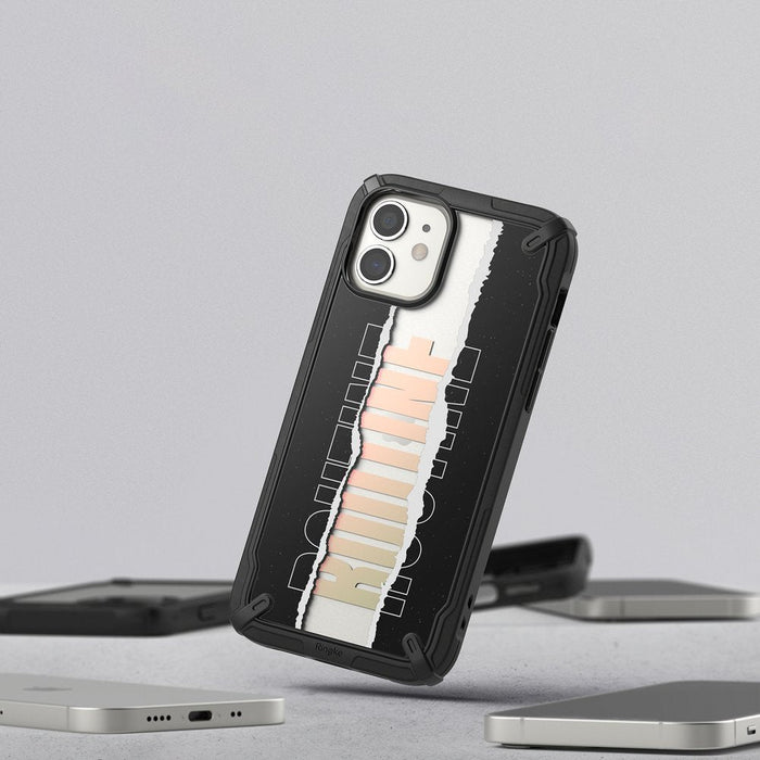 Ringke Fusion X Design durable PC Case with TPU Bumper for iPhone 12 mini black (Routine) (XDAP0020) - Cell phone cases