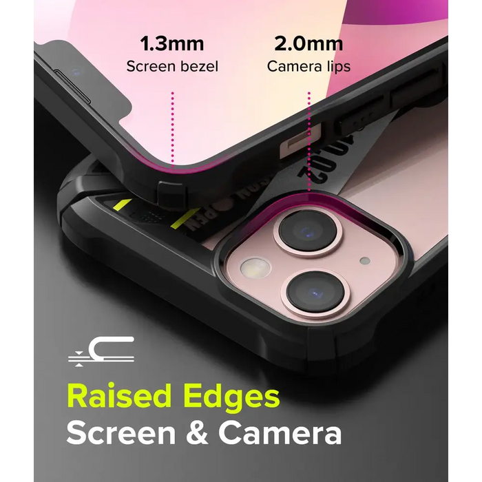 Ringke Fusion X Design durable PC Case with TPU Bumper for iPhone 13 mini black (Ticket band) (FXD540E43) - Cell phone