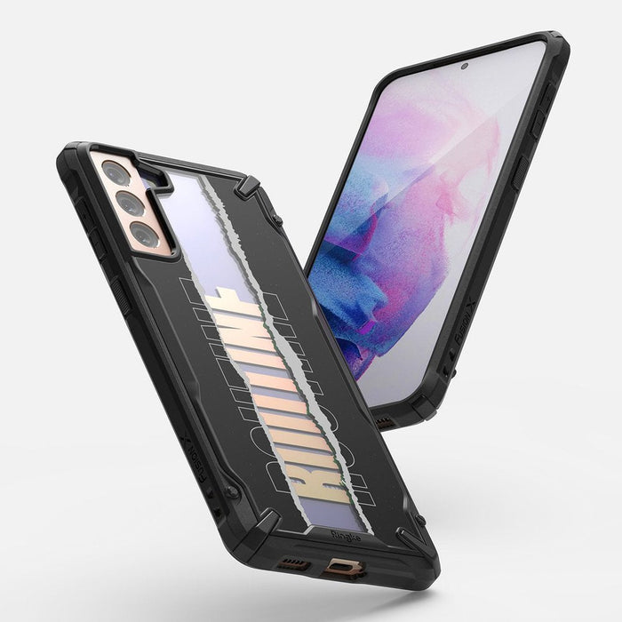 Ringke Fusion X Design durable PC Case with TPU Bumper for Samsung Galaxy S21+ 5G (S21 Plus 5G) black (Routine)
